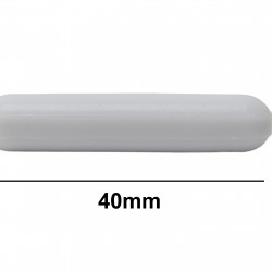 Bel-Art Spinbar Teflon Polygon Magnetic Stirring Bar; 40 x 8mm, White, without Pivot Ring