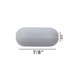 Bel-Art Spinbar Teflon Polygon Magnetic Stirring Bar; ⅞ x ⅜ in., White, without Pivot Ring