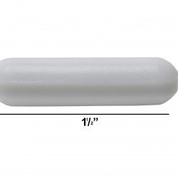 Bel-Art Spinbar Teflon Polygon Magnetic Stirring Bar; 1½ x ⅜ in., White, without Pivot Ring