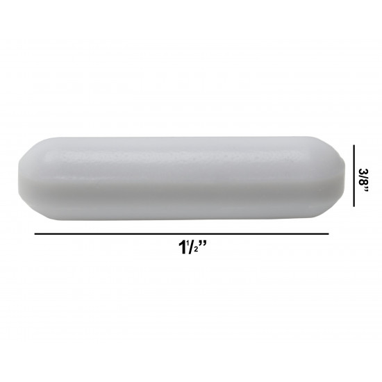 Bel-Art Spinbar Teflon Polygon Magnetic Stirring Bar; 1½ x ⅜ in., White, without Pivot Ring