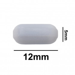 Bel-Art Spinbar Teflon Polygon Magnetic Stirring Bar; 12 x 5mm, White, without Pivot Ring
