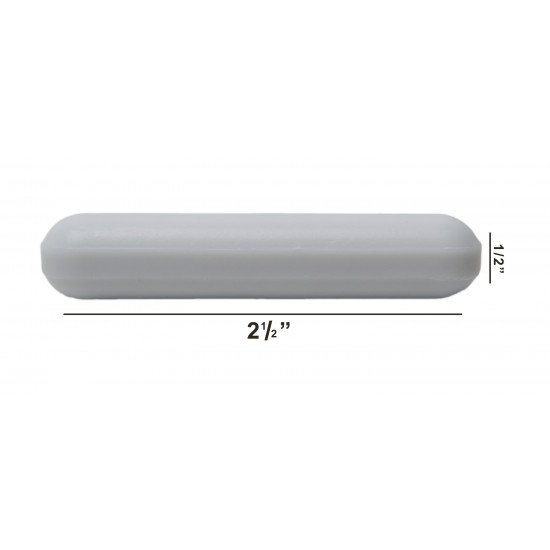 Bel-Art Spinbar Teflon Polygon Magnetic Stirring Bar; 2½ x ½ in., White, without Pivot Ring