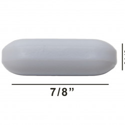 Bel-Art Spinbar Teflon Polygon Magnetic Stirring Bar; ⅞ x ³/₁₆ in., White, without Pivot Ring