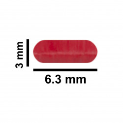 Bel-Art Spinbar Teflon Micro (Flea) Magnetic Stirring Bar; 6.35 x 3mm, Red