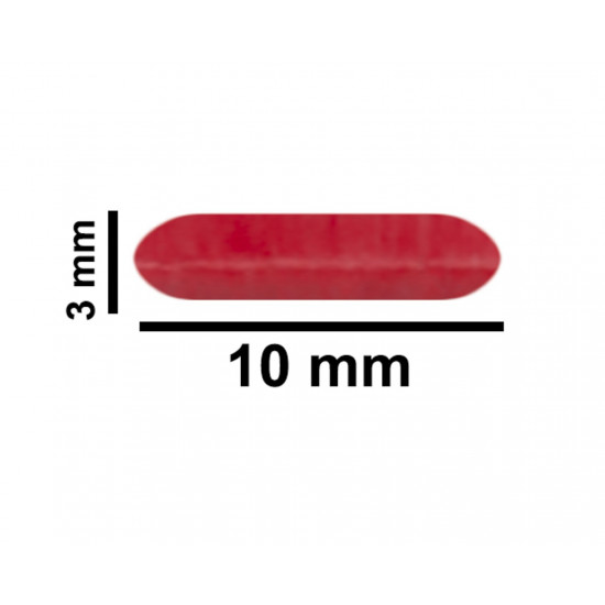Bel-Art Spinbar Teflon Micro (Flea) Magnetic Stirring Bar; 10 x 3mm, Red