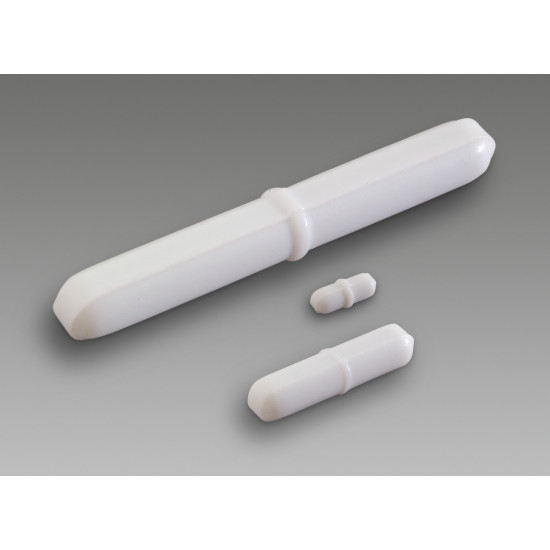 Bel-Art Spinbar Teflon Polygon Magnetic Stirring Bar; 12 x 4.5mm, White, Pivot Ring Bel-Art Spinbar Teflon Polygon Magnetic Stirring Bar; 12 x 4.5mm, White, Pivot Ring