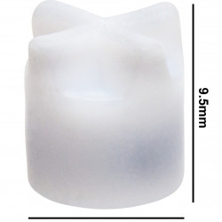 Bel-Art Spinfin Teflon Magnetic Stirring Bar; 7.9 x 9.5mm, White