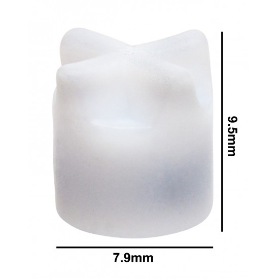 Bel-Art Spinfin Teflon Magnetic Stirring Bar; 7.9 x 9.5mm, White