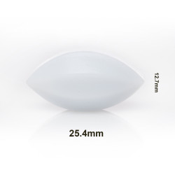 Bel-Art Spinbar Teflon Elliptical (Egg-Shaped) Magnetic Stirring Bar; 25.4 x 12.7mm, White