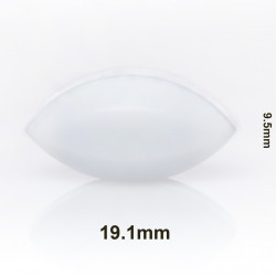 Bel-Art Spinbar Teflon Elliptical (Egg-Shaped) Magnetic Stirring Bar; 19.1 x 9.5mm, White