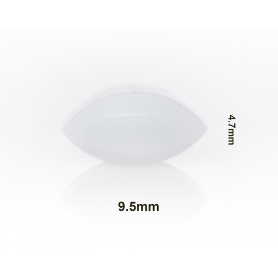 Bel-Art Spinbar Teflon Elliptical (Egg-Shaped) Magnetic Stirring Bar; 9.5 x 4.7mm, White Bel-Art Spinbar Teflon Elliptical (Egg-Shaped) Magnetic Stirring Bar; 9.5 x 4.7mm, White