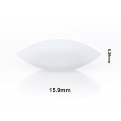 Bel-Art Spinbar Teflon Elliptical (Egg-Shaped) Magnetic Stirring Bar; 15.9 x 6.35mm, White