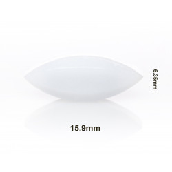 Bel-Art Spinbar Teflon Elliptical (Egg-Shaped) Magnetic Stirring Bar; 15.9 x 6.35mm, White