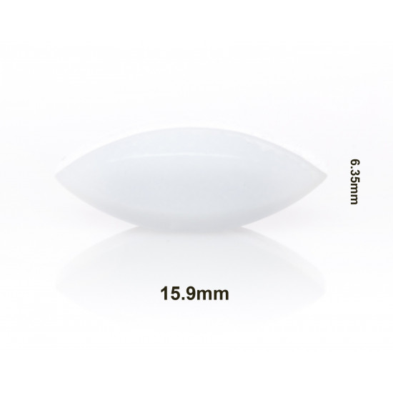 Bel-Art Spinbar Teflon Elliptical (Egg-Shaped) Magnetic Stirring Bar; 15.9 x 6.35mm, White Bel-Art Spinbar Teflon Elliptical (Egg-Shaped) Magnetic Stirring Bar; 15.9 x 6.35mm, White