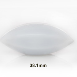 Bel-Art Spinbar Teflon Elliptical (Egg-Shaped) Magnetic Stirring Bar; 38.1 x 15.9mm, White