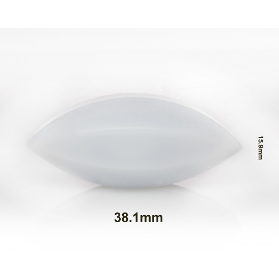 Bel-Art Spinbar Teflon Elliptical (Egg-Shaped) Magnetic Stirring Bar; 38.1 x 15.9mm, White