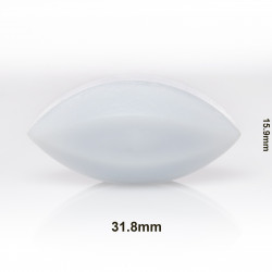 Bel-Art Spinbar Teflon Elliptical (Egg-Shaped) Magnetic Stirring Bar; 31.8 x 15.9mm, White