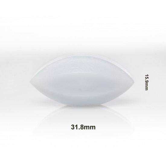 Bel-Art Spinbar Teflon Elliptical (Egg-Shaped) Magnetic Stirring Bar; 31.8 x 15.9mm, White