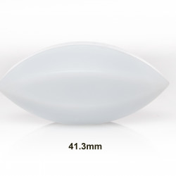 Bel-Art Spinbar Teflon Elliptical (Egg-Shaped) Magnetic Stirring Bar; 41.3 x 19mm, White 