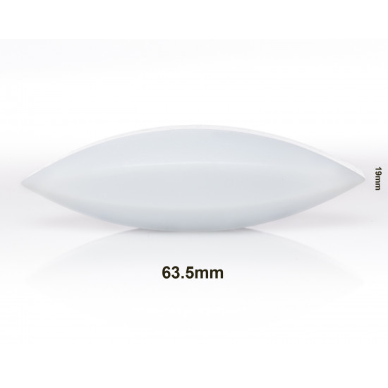 Bel-Art Spinbar Teflon Elliptical (Egg-Shaped) Magnetic Stirring Bar; 63.5 x 19mm, White