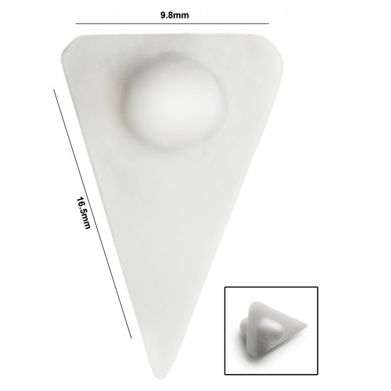 Bel-Art Spinvane Teflon Triangular Magnetic Stirring Bar; 10.4 x 16.5 x 9.8mm, Fits 3-5 ml Vials, White Bel-Art Spinvane Teflon Triangular Magnetic Stirring Bar; 10.4 x 16.5 x 9.8mm, Fits 3-5 ml Vials, White
