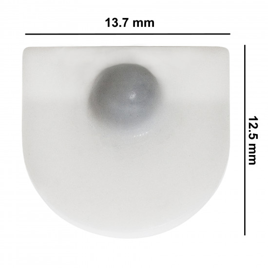Bel-Art Spinvane Teflon Half Round Magnetic Stirring Bar; 13.7 x 12.5 x 12.6mm, 16mm O.D., White Bel-Art Spinvane Teflon Half Round Magnetic Stirring Bar; 13.7 x 12.5 x 12.6mm, 16mm O.D., White