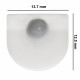 Bel-Art Spinvane Teflon Half Round Magnetic Stirring Bar; 13.7 x 12.5 x 12.6mm, 16mm O.D., White Bel-Art Spinvane Teflon Half Round Magnetic Stirring Bar; 13.7 x 12.5 x 12.6mm, 16mm O.D., White