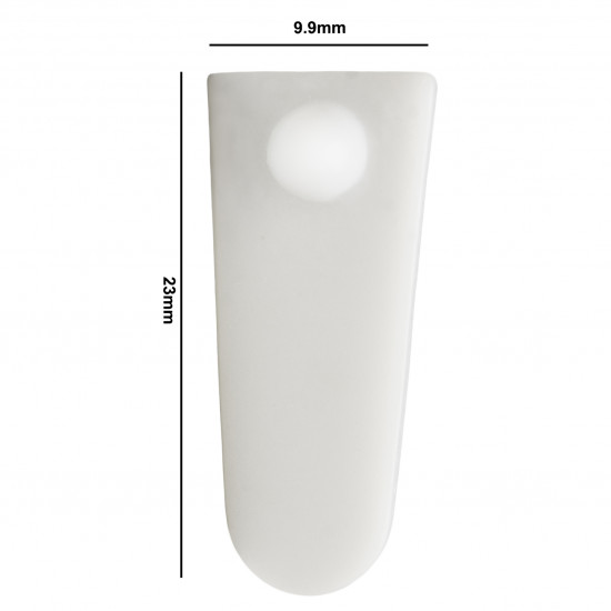 Bel-Art Spinvane Teflon Half Round Tapered Magnetic Stirring Bar; 9.7/6.1 x 23.0 x 9.9mm, White Bel-Art Spinvane Teflon Half Round Tapered Magnetic Stirring Bar; 9.7/6.1 x 23.0 x 9.9mm, White