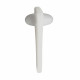 Bel-Art Spinvane Teflon Half Round Tapered Magnetic Stirring Bar; 9.7/6.1 x 23.0 x 9.9mm, White