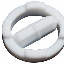 Bel-Art Spinring Teflon Magnetic Stirring Bar; 25.4 x 8mm, 31.8mm Ring O.D., White