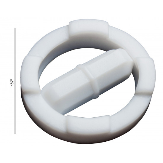 Bel-Art Spinring Teflon Magnetic Stirring Bar; 25.4 x 8mm, 31.8mm Ring O.D., White Bel-Art Spinring Teflon Magnetic Stirring Bar; 25.4 x 8mm, 31.8mm Ring O.D., White