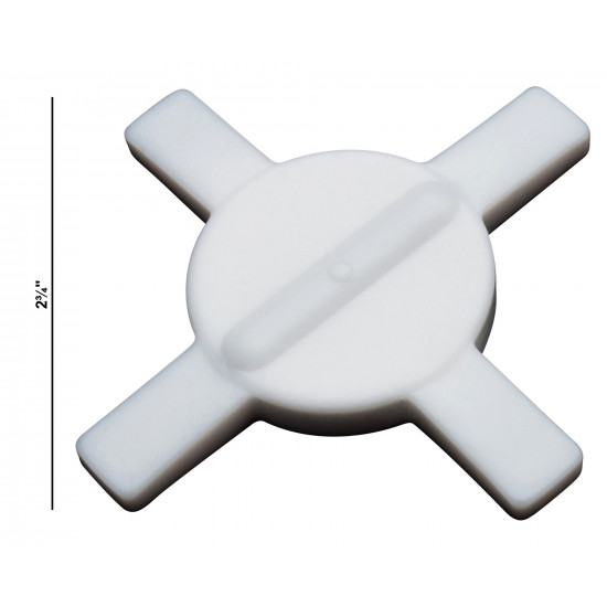 Bel-Art Spinstar Teflon Magnetic Stirring Bar; 70mm, fits 400ml Beakers, White Bel-Art Spinstar Teflon Magnetic Stirring Bar; 70mm, fits 400ml Beakers, White
