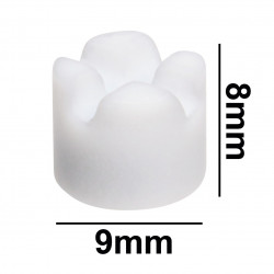 Bel-Art Spinbar Teflon Cell (Cuvette) Magnetic Stirring Bar; 9 x 8mm, White