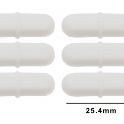 Bel-Art Spinpak Teflon Octagon Magnetic Stirring Bar; 25.4 x 8mm, White (Pack of 6)