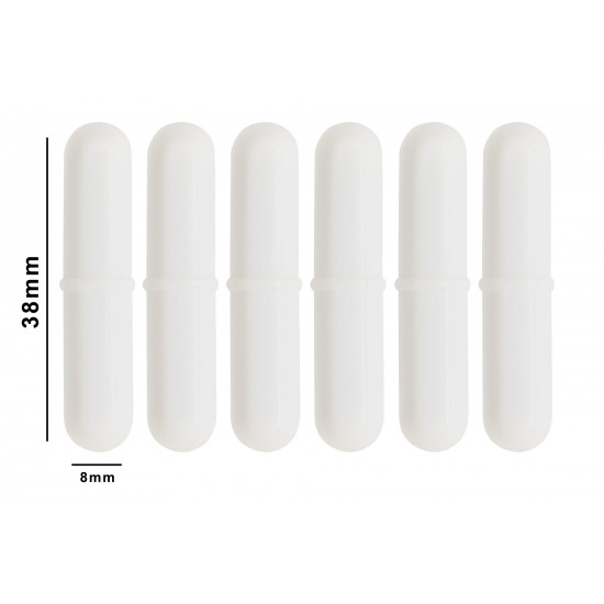 Bel-Art Spinpak Teflon Octagon Magnetic Stirring Bar; 38 x 8mm, White (Pack of 6) Bel-Art Spinpak Teflon Octagon Magnetic Stirring Bar; 38 x 8mm, White (Pack of 6)