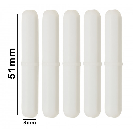 Bel-Art Spinpak Teflon Octagon Magnetic Stirring Bar; 51 x 8mm, White (Pack of 5)