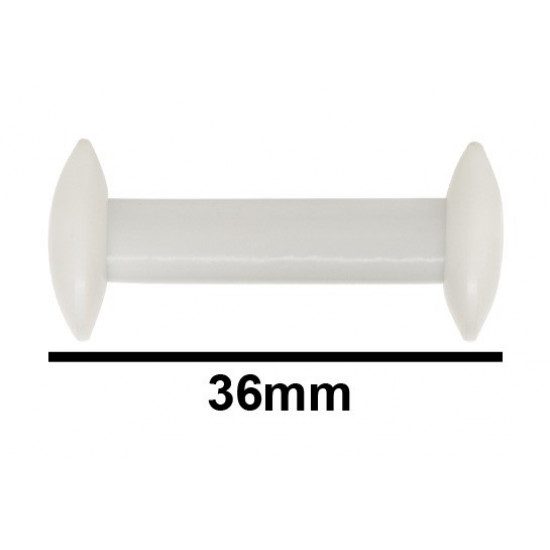 Bel-Art Circulus Teflon Magnetic Stirring Bar; 36mm Length, White