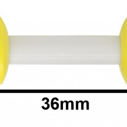 Yellow Bel-Art Circulus Teflon Magnetic Stirring Bar; 36mm Length F37170-0002 