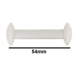 Bel-Art Circulus Teflon Magnetic Stirring Bar; 54mm Length, White 