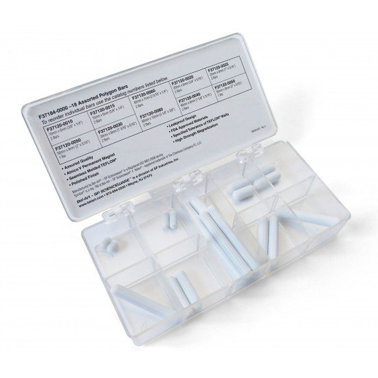 Bel-Art Spinbox Teflon Polygon Magnetic Stirring Bar Assortment (Pack of 18) Bel-Art Spinbox Teflon Polygon Magnetic Stirring Bar Assortment (Pack of 18)