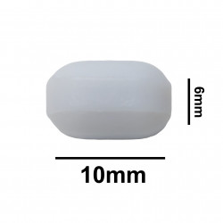 Bel-Art Spinbar Teflon Polygon Magnetic Stirring Bar; 10 x 6mm, White, without Pivot Ring