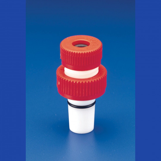 Bel-Art Safe-Lab Joint Tubing Adapter for 24/40 Tapered Joints; 10mm Hole Opening, PTFE Bel-Art Safe-Lab Joint Tubing Adapter for 24/40 Tapered Joints; 10mm Hole Opening, PTFE