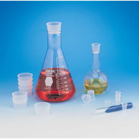 Bel-Art Cup-Type Stoppers; 20mm Top Diameter, 14mm Bottom Diameter, Polyethylene (Pack of 24) Bel-Art Cup-Type Stoppers; 20mm Top Diameter, 14mm Bottom Diameter, Polyethylene (Pack of 24)