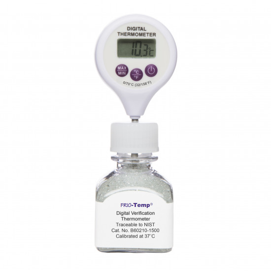 Bel-Art H-B Frio-Temp Calibrated Electronic Verification Lollipop Stem Thermometer; 0/70C (32/158F), 37C Incubator Calibration Bel-Art H-B Frio-Temp Calibrated Electronic Verification Lollipop Stem Thermometer; 0/70C (32/158F), 37C Incubator Calibration