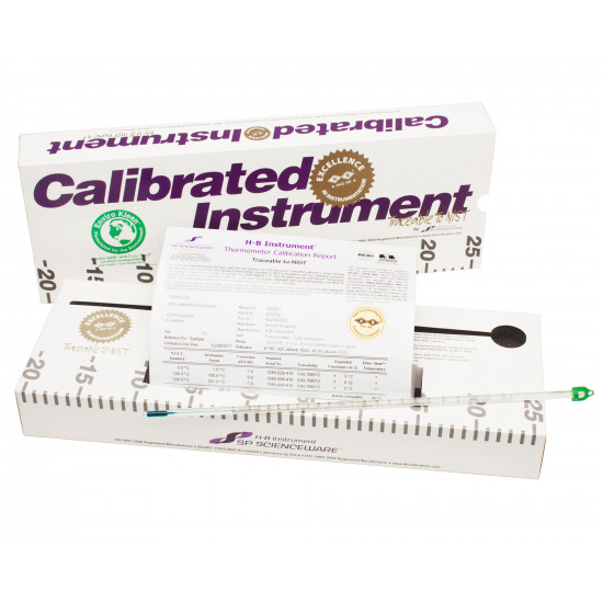 Bel-Art H-B Enviro-Safe Individually Calibrated Precision Liquid-In-Glass Laboratory Thermometer; -1 to 61C, 76mm Immersion, Environmentally Friendly Bel-Art H-B Enviro-Safe Individually Calibrated Precision Liquid-In-Glass Laboratory Thermometer; -1 to 61C, 76mm Immersion, Environmentally Friendly
