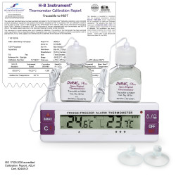 Bel-Art H-B Frio Temp Calibrated Dual Zone Electronic Verification Thermometer; -40/70C (-40/158F), Freezer / Refrigerator Calibrations