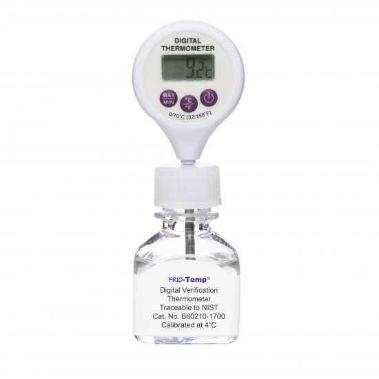 Bel-Art H-B Frio-Temp Calibrated Electronic Verification Lollipop Stem Thermometer; 0/70C (32/158F), 4C Refrigerator Calibration Bel-Art H-B Frio-Temp Calibrated Electronic Verification Lollipop Stem Thermometer; 0/70C (32/158F), 4C Refrigerator Calibration