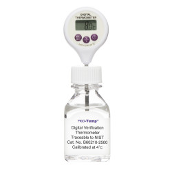 Bel-Art H-B Frio-Temp Calibrated Electronic Verification Lollipop Stem Thermometer; 0/70C (32/158F), 4C Refrigerator Calibration