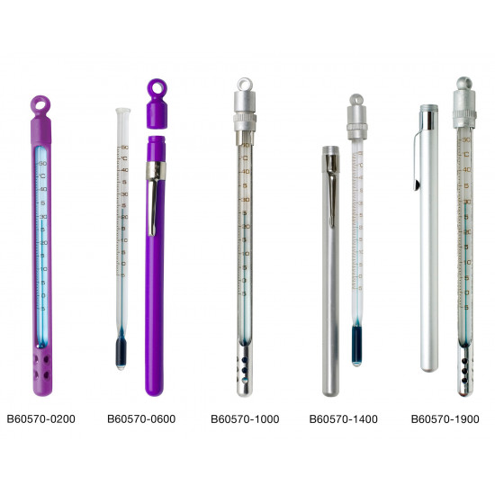 Bel-Art H-B Enviro-Safe Liquid-In-Glass Pocket Laboratory Thermometer; 20 to 120F, Closed Metal Case, Environmentally Friendly Bel-Art H-B Enviro-Safe Liquid-In-Glass Pocket Laboratory Thermometer; 20 to 120F, Closed Metal Case, Environmentally Friendly