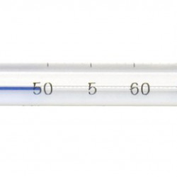 Bel-Art H-B DURAC Plus Dry Block/Incubator Liquid-In-Glass Thermometer; 18 to 60C, PFA Safety Coated; 35mm Immersion, Organic Liquid Fill